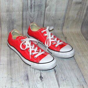 CONVERSE Chuck Taylor All Star OX Red Sneakers Womens Size 8